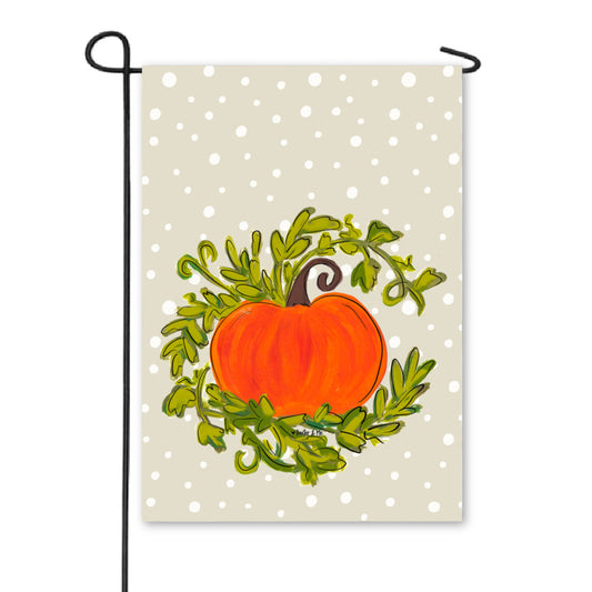 Pumpkin Vine Garden Flag