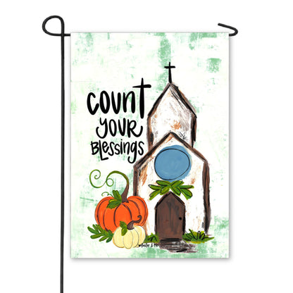 Count Your Blessings Church Garden Flag