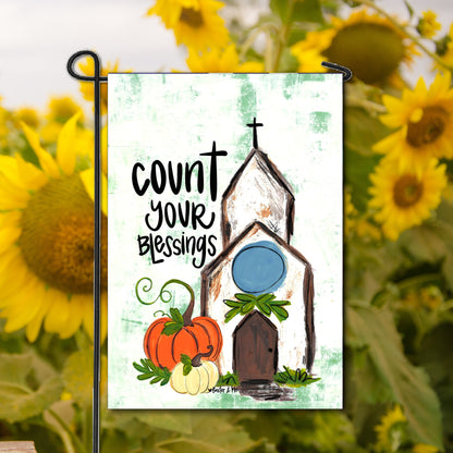 Count Your Blessings Church Garden Flag