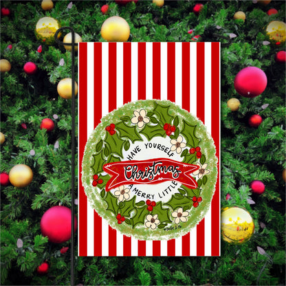 A Merry Little Christmas Garden Flag