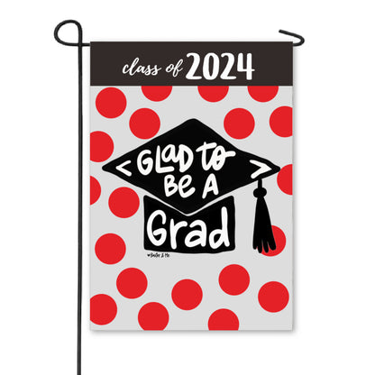 Graduation School Colors Garden Flag