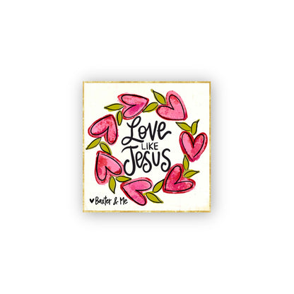 Love Like Jesus Gold Mini Block