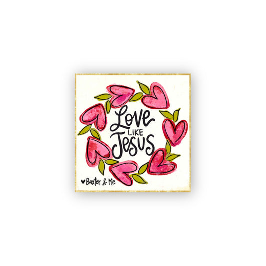 Love Like Jesus Gold Mini Block