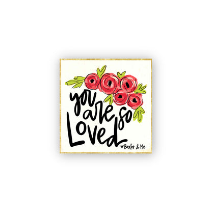 You Are So Loved Gold Mini Block