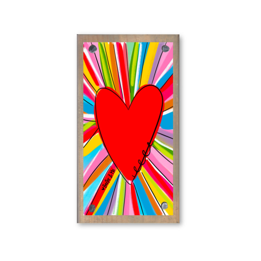 Colorful Heart Happy Block
