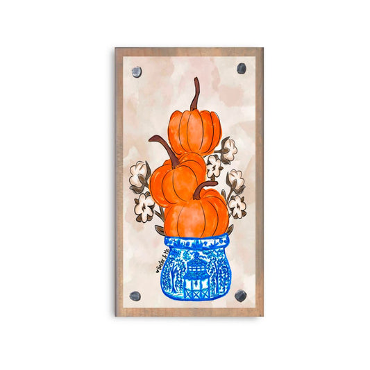 Cotton Pickin Pumpkin Chinoiserie Stack Happy Block
