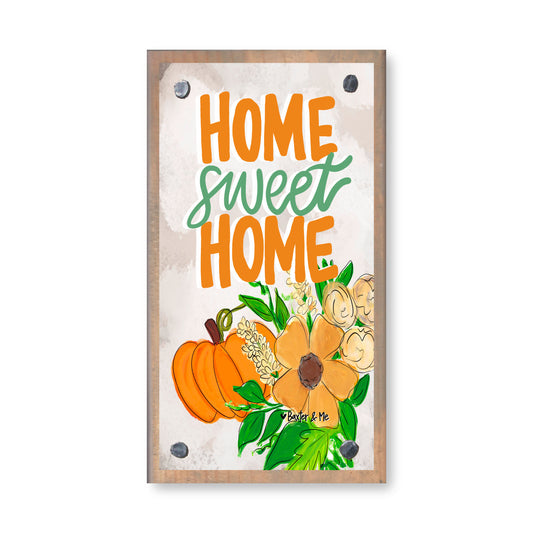 Home Sweet Home Pumpkin Wreath Happy Block