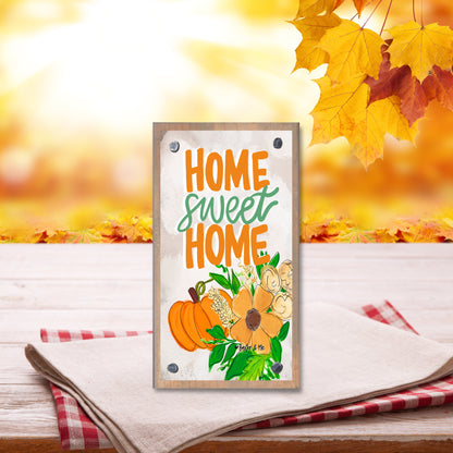 Home Sweet Home Pumpkin Wreath Happy Block