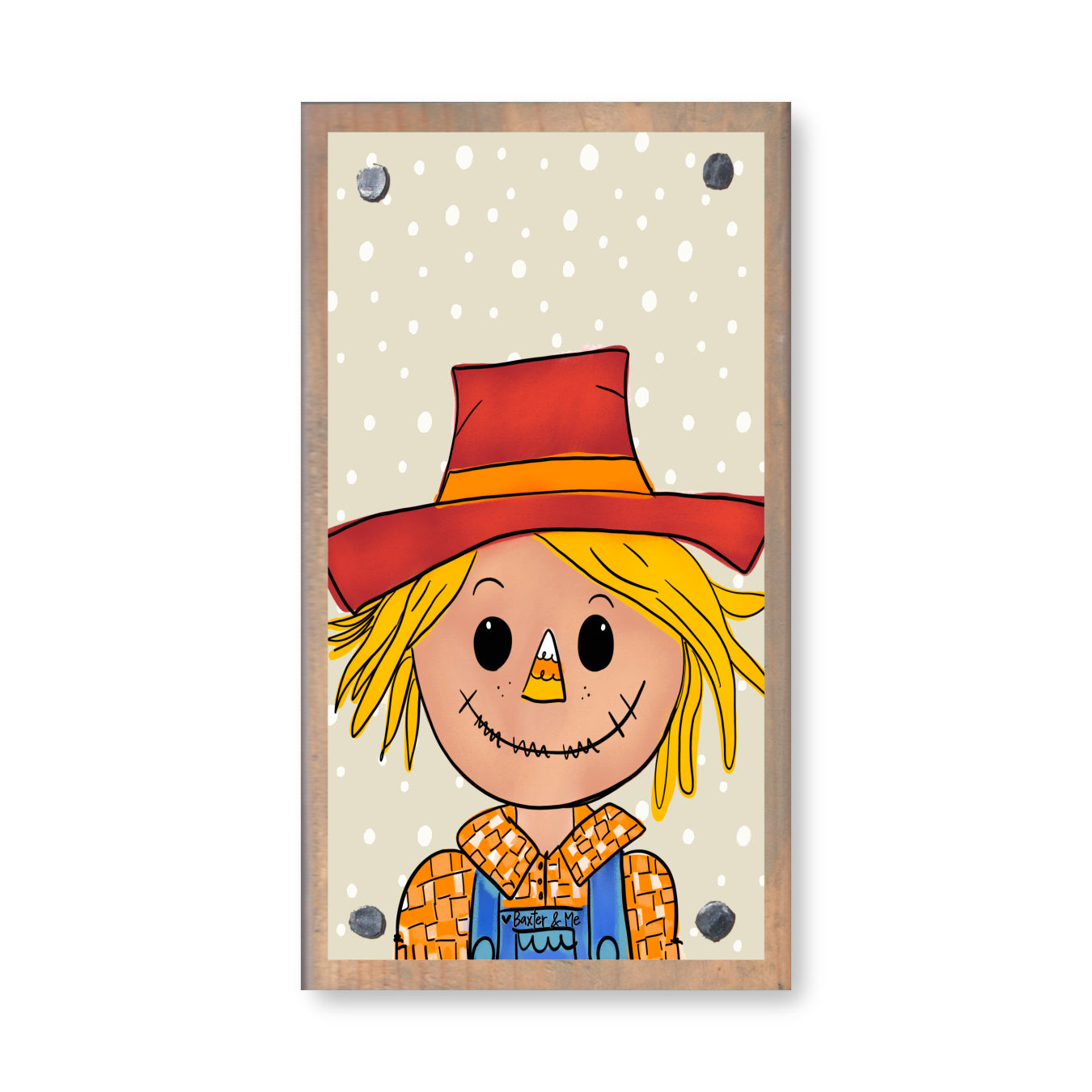 Candy Corn Scarecrow Happy Block