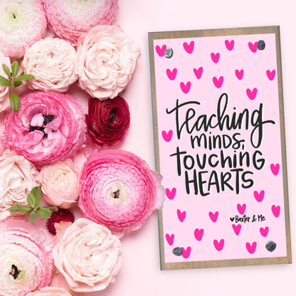 Teacher Touching Hearts Happy Block
