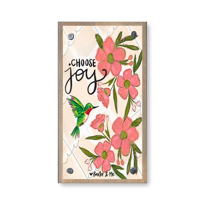 Choose Joy Hummingbird Happy Block