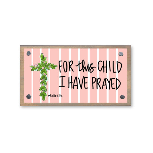 For this Child Pink Cross Happy Block