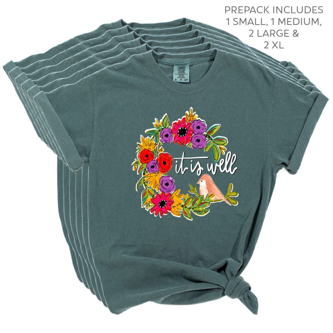 It is Well Bird Floral T-Shirt