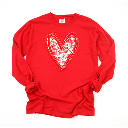 Red Toile Heart T-Shirt