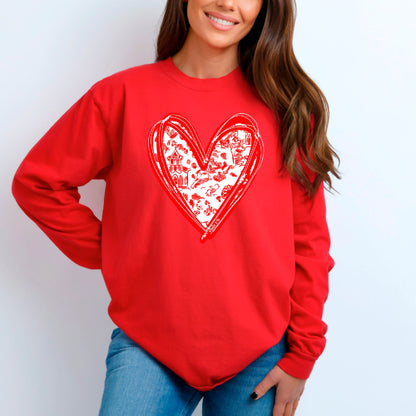 Red Toile Heart T-Shirt