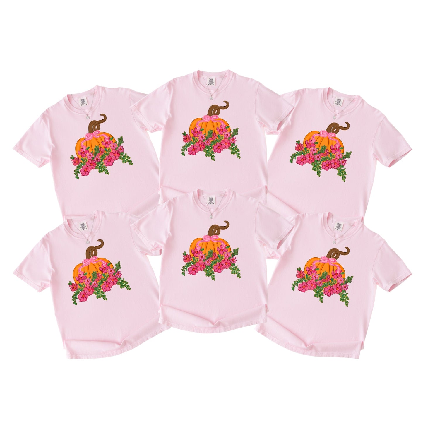 Pretty Pink Scallop Pumpkin Blossom T-Shirt