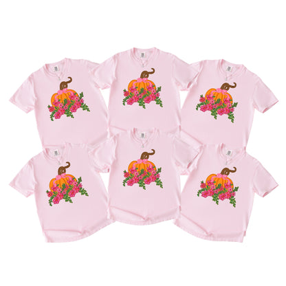 Pretty Pink Scallop Pumpkin Blossom T-Shirt