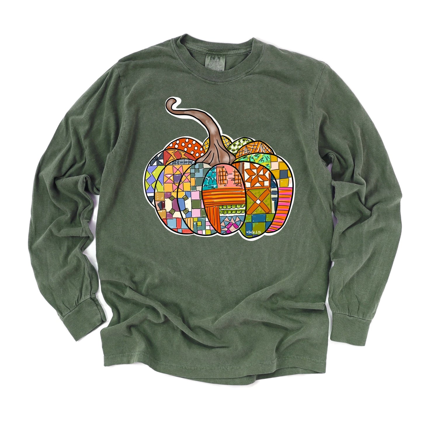 Quilted Pattern Pumpkin T-Shirt