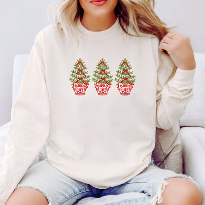 Red White Tree with Bows T-Shirt