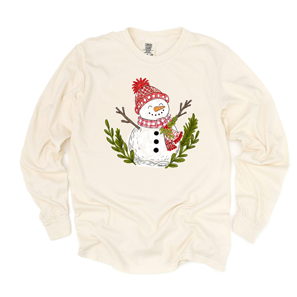 Red Plaid Snowman T-Shirt