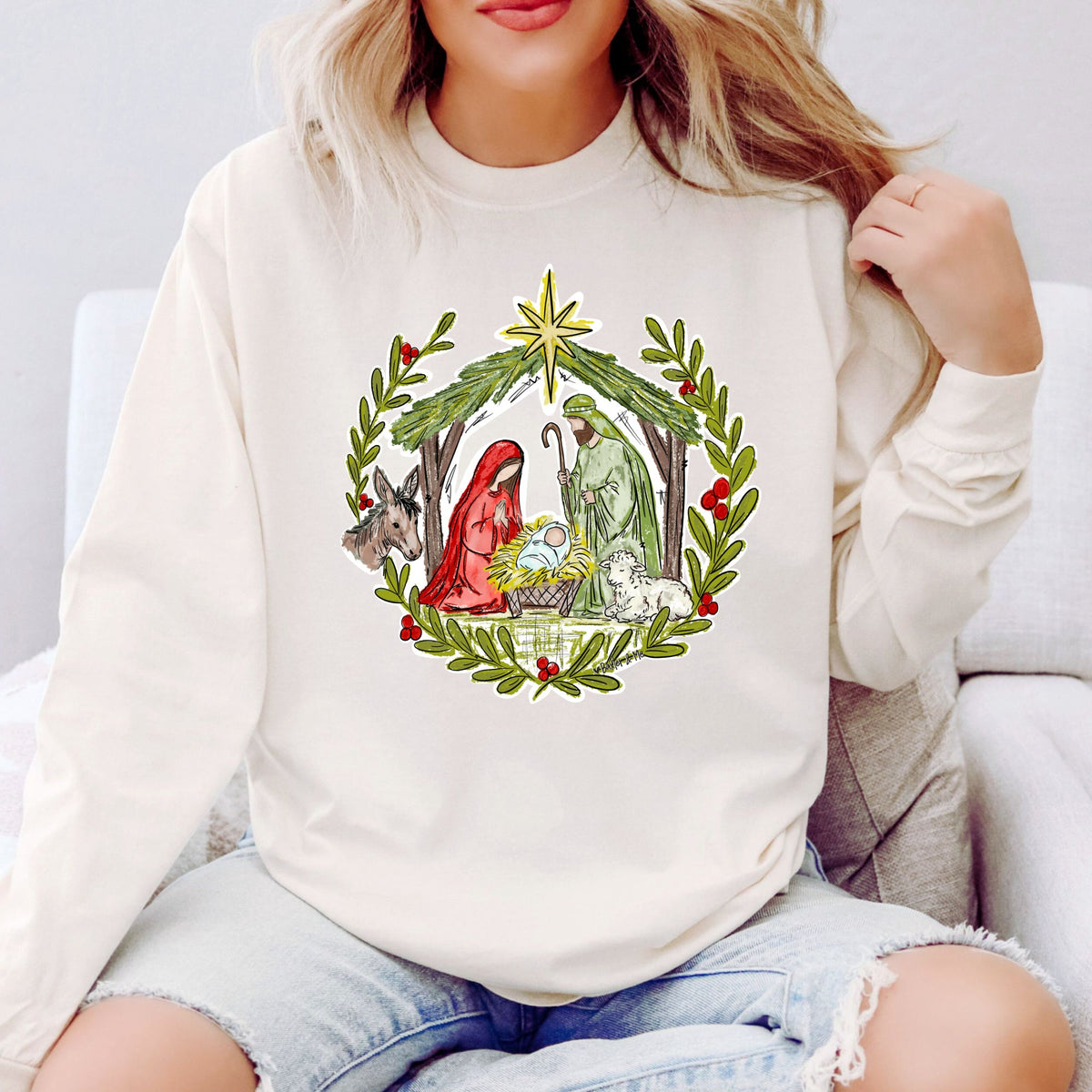 Christmas Nativity Stable T-Shirt