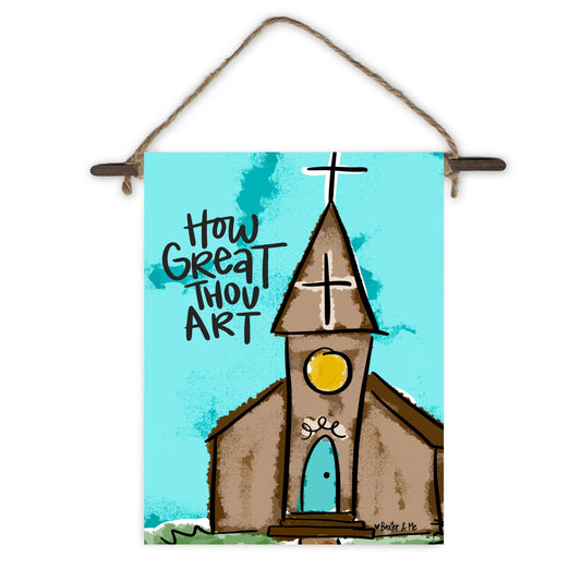 How Great Thou Art Church Mini Wall Hanging