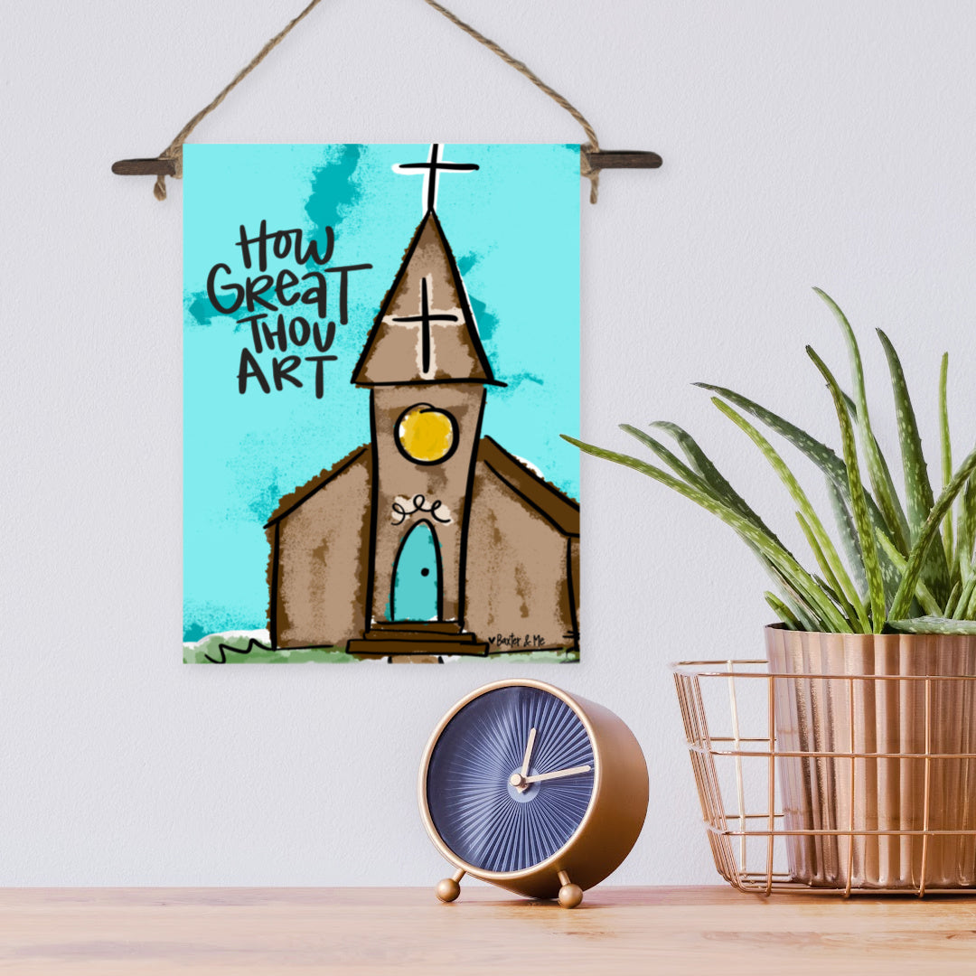 How Great Thou Art Church Mini Wall Hanging