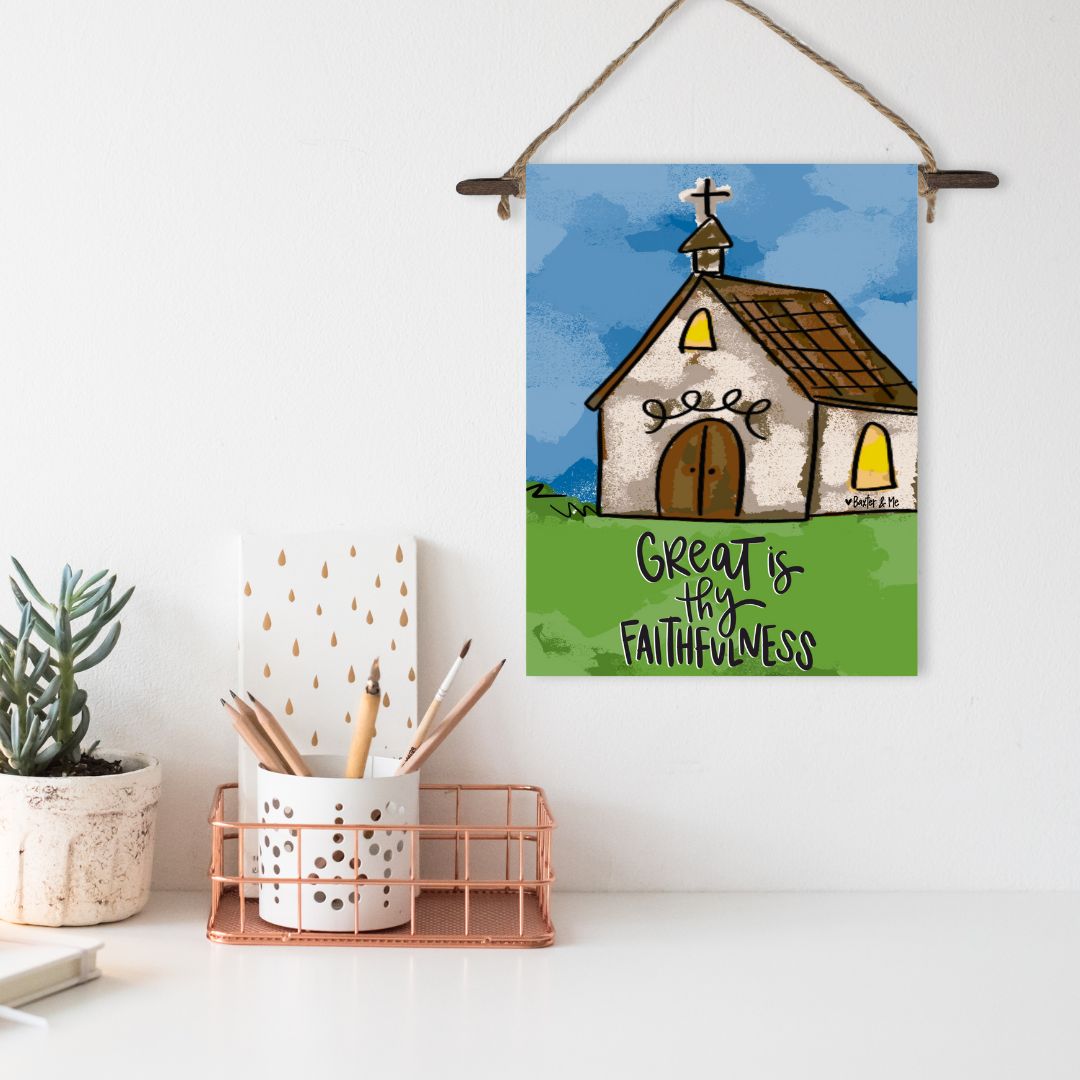 Great is Thy Faithfulness Church Mini Wall Hanging