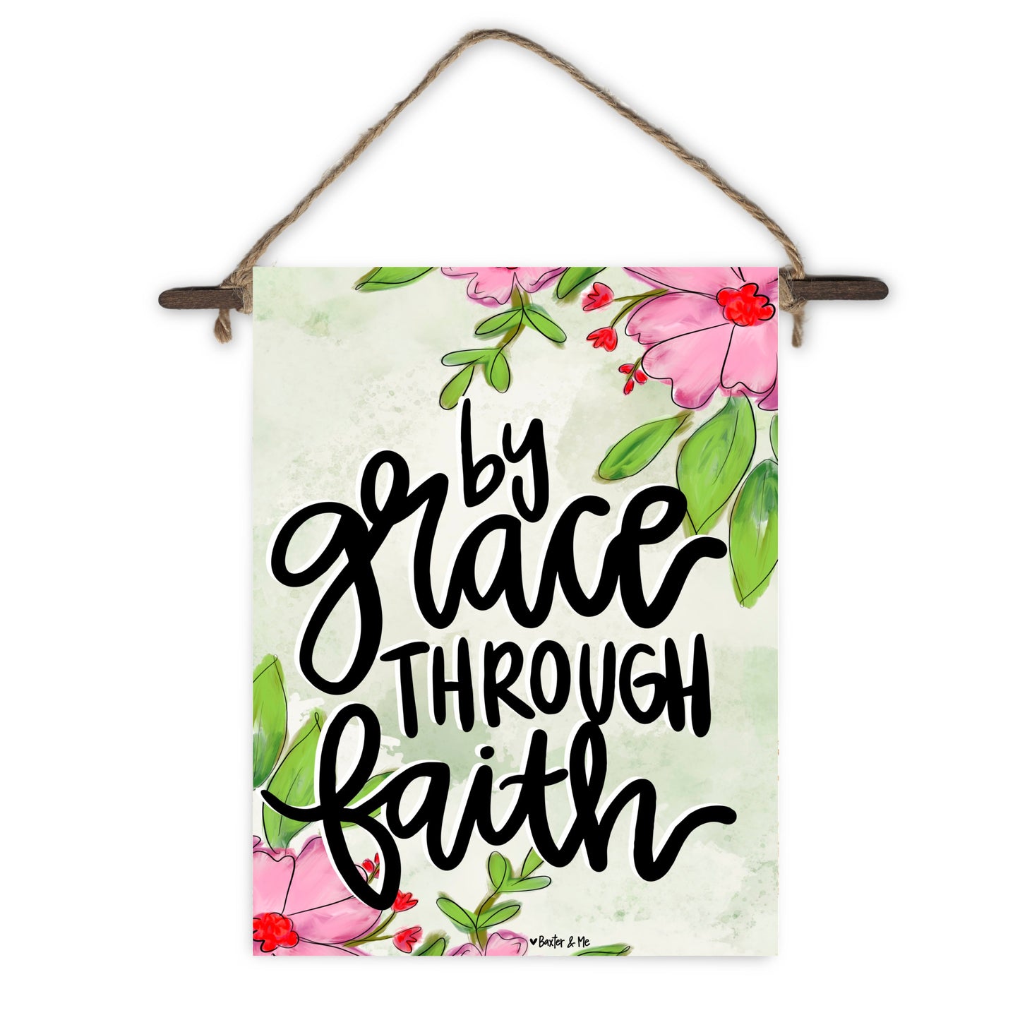 By Grace Through Faith Mini Wall Hanging