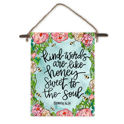 Kind Words Like Honey Mini Wall Hanging