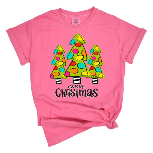 Merry Christmas Tree Trio T-Shirt