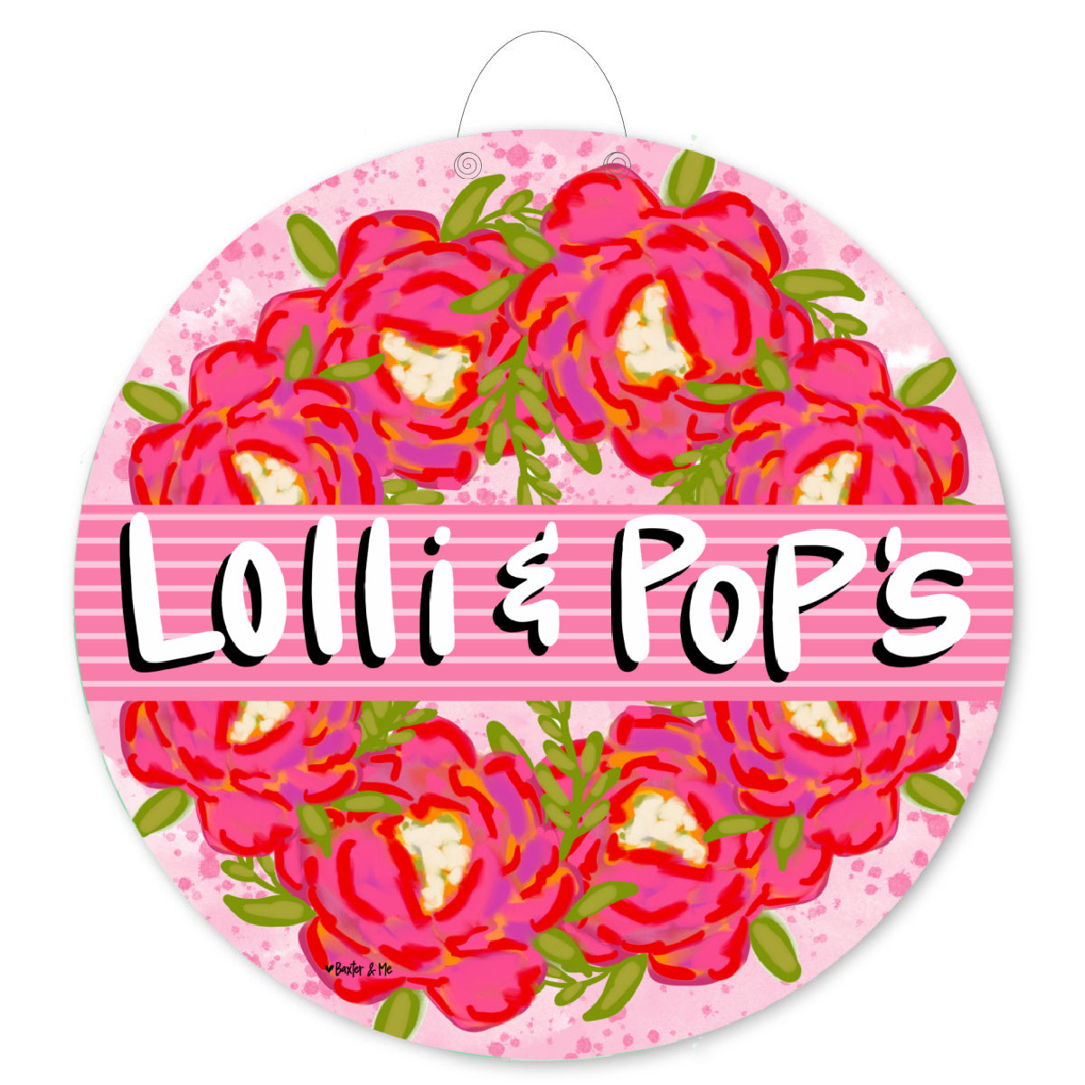 Love You Bouquet Wreath Door Hanger