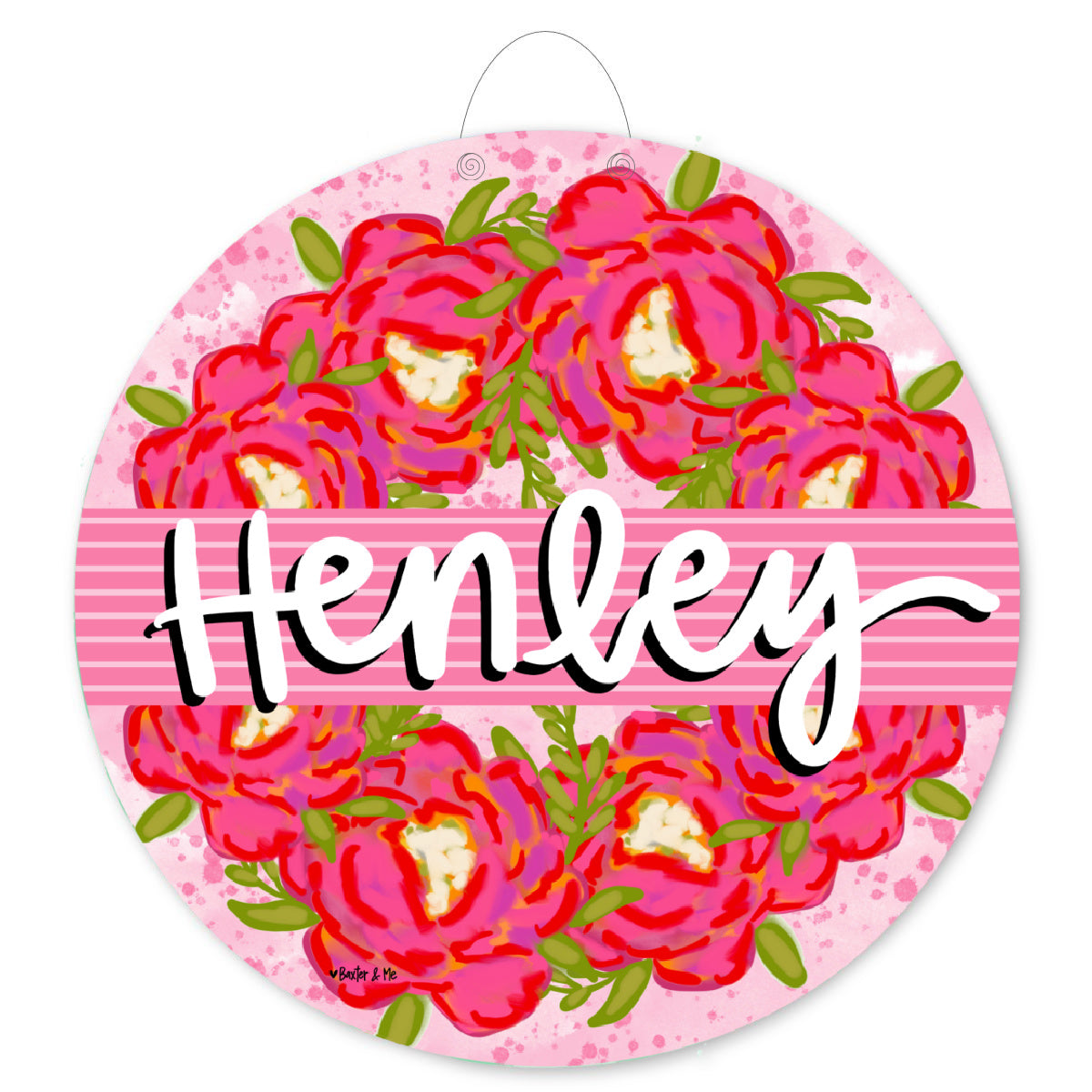 Love You Bouquet Wreath Door Hanger