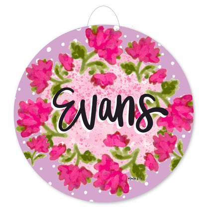 Pink Blossom Welcome Door Hanger