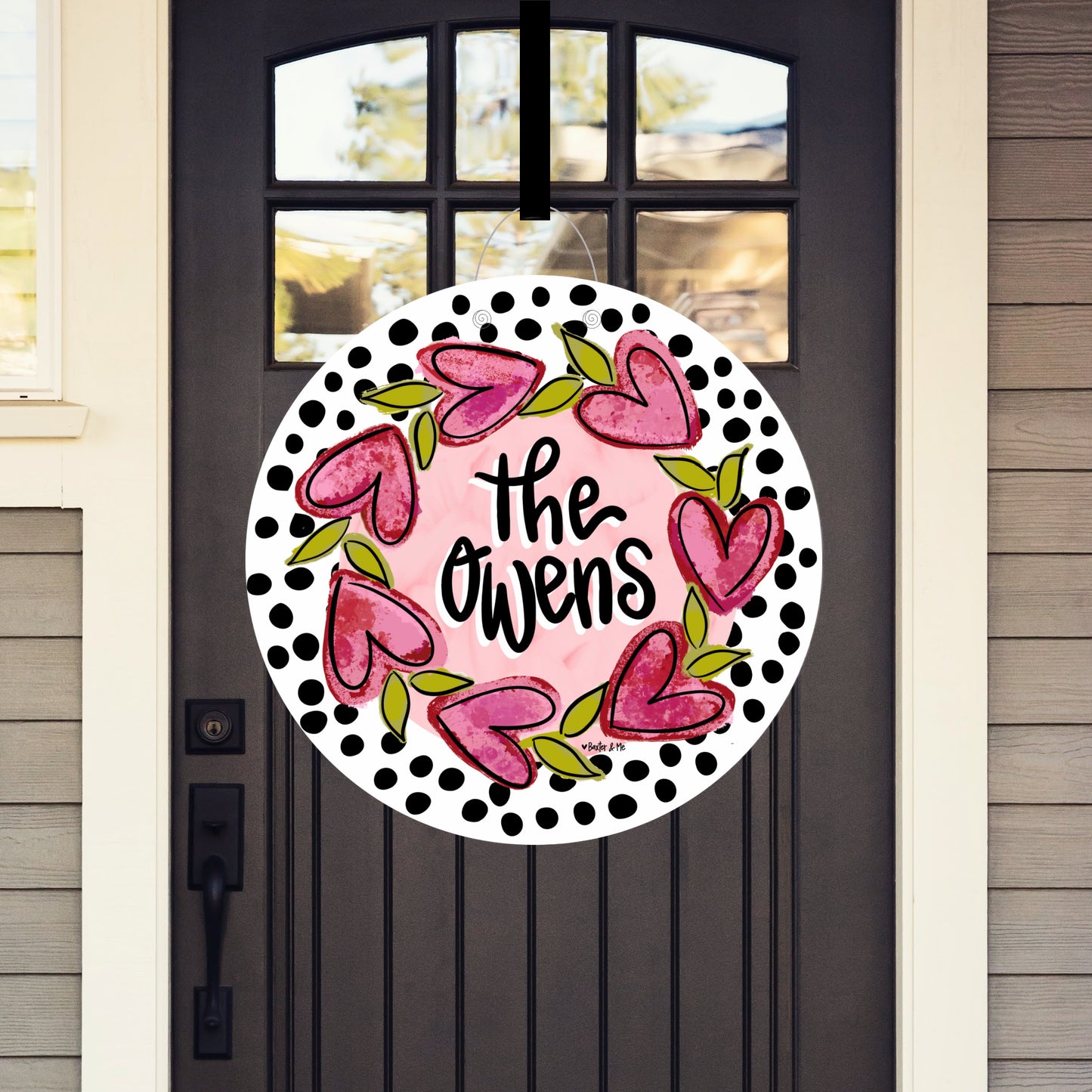 Hello Heart Vine Wreath White Door Hanger