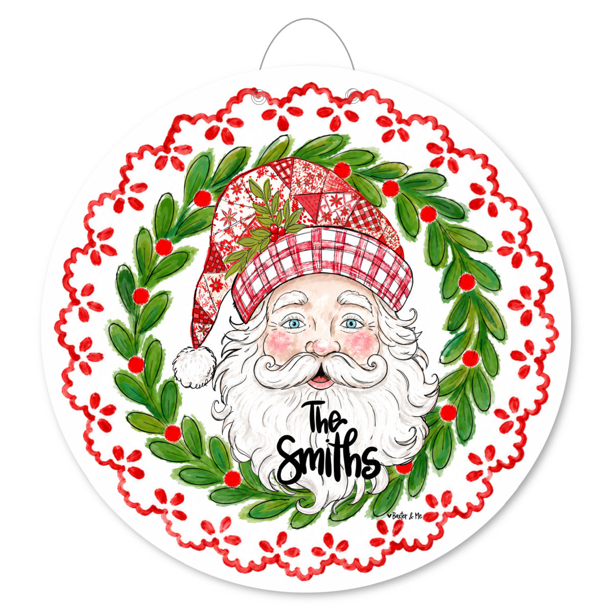 Quilted Santa Door Hanger