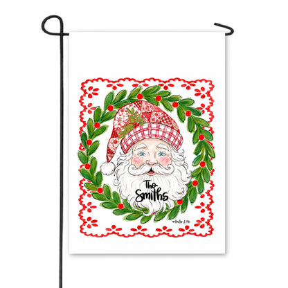 Quilted Santa Garden Flag