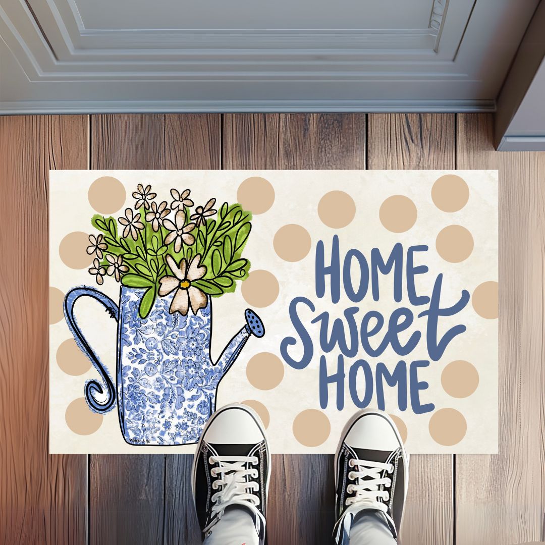 Home Sweet Home Watercan Rug Floormat