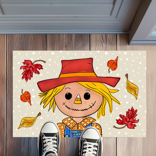 Candy Corn Scarecrow Rug Floormat