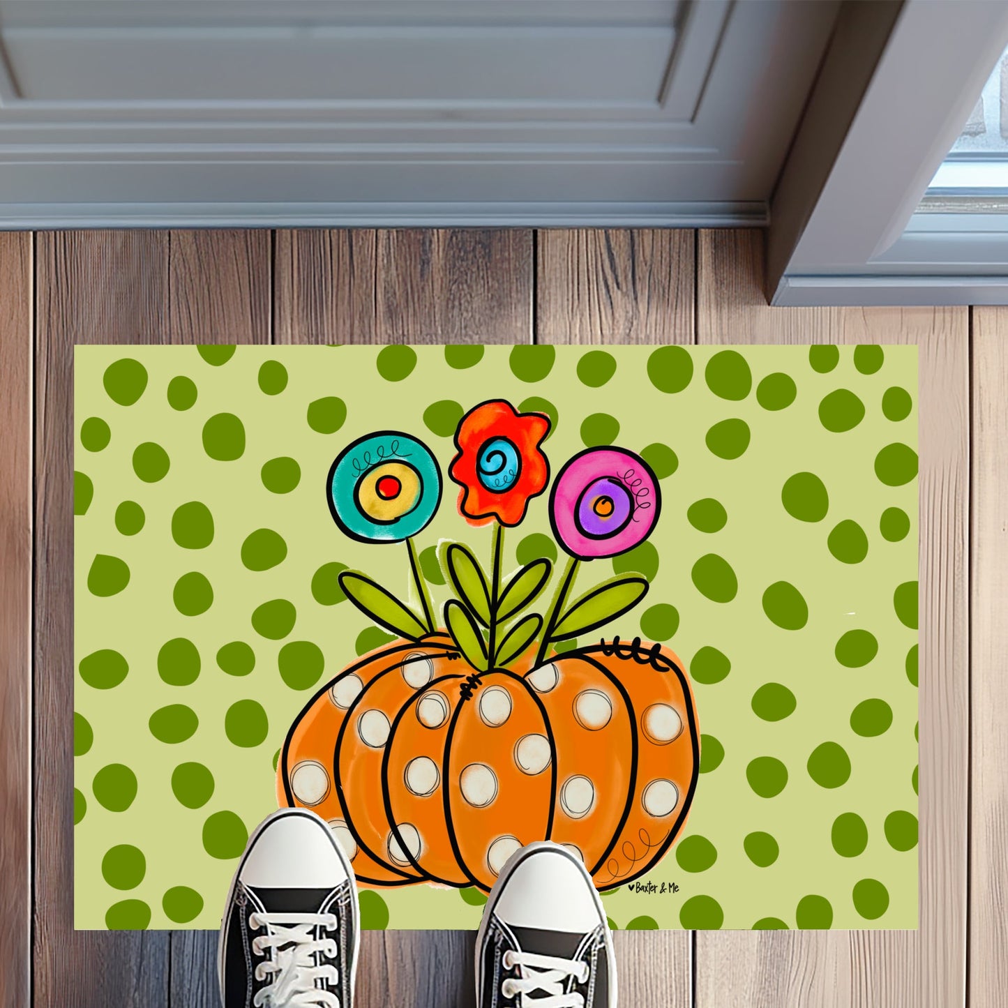Dottie Bloom Pumpkin Rug Floormat