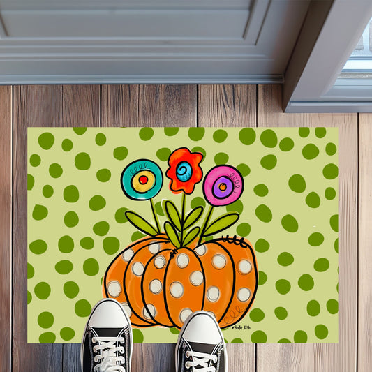 Dottie Bloom Pumpkin Rug Floormat
