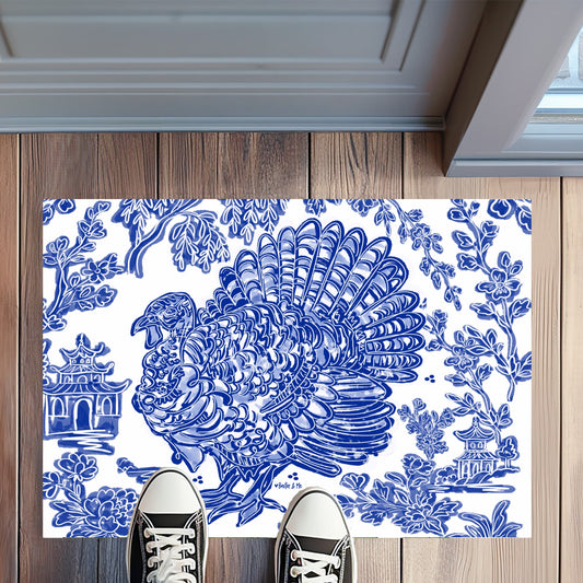 Blue Willow Turkey Rug Floormat
