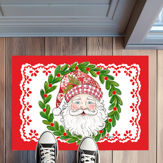 Quilted Santa Rug Floormat