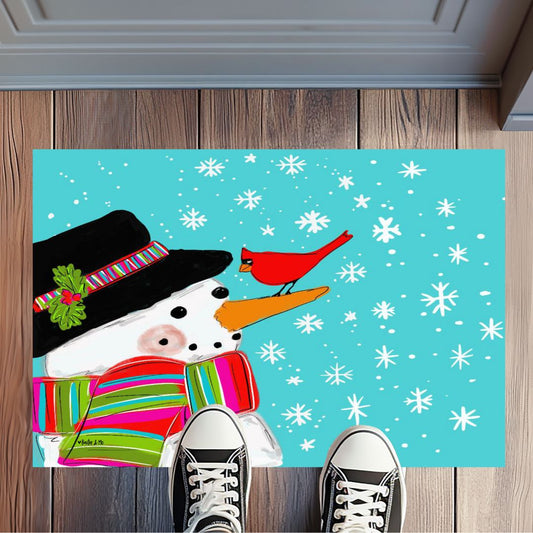 Let It Snow Snowman Rug Floormat