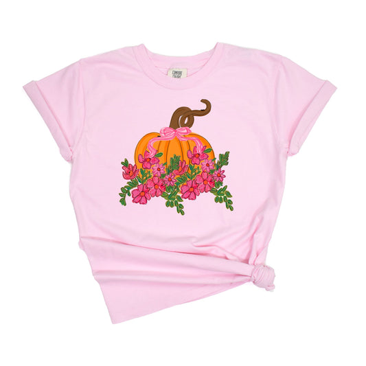 Pretty Pink Scallop Pumpkin Blossom T-Shirt