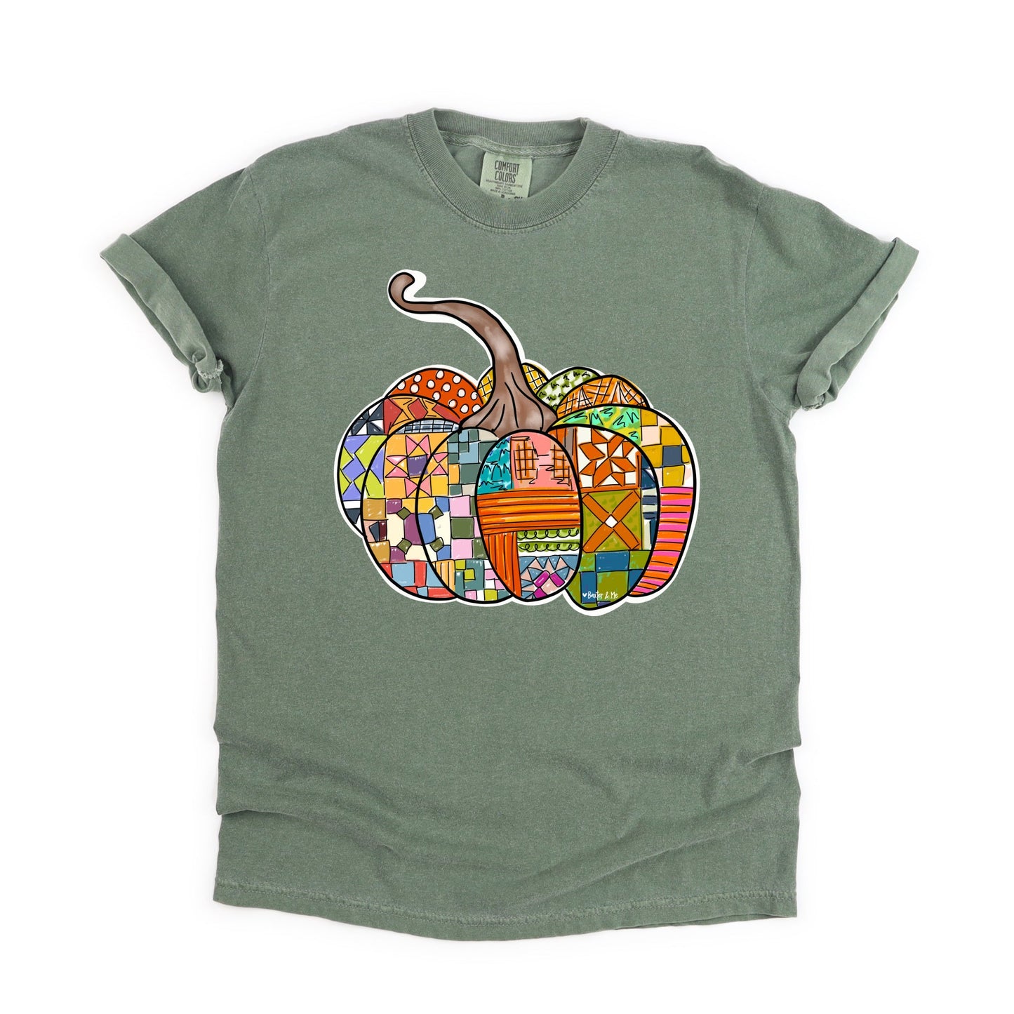 Quilted Pattern Pumpkin T-Shirt
