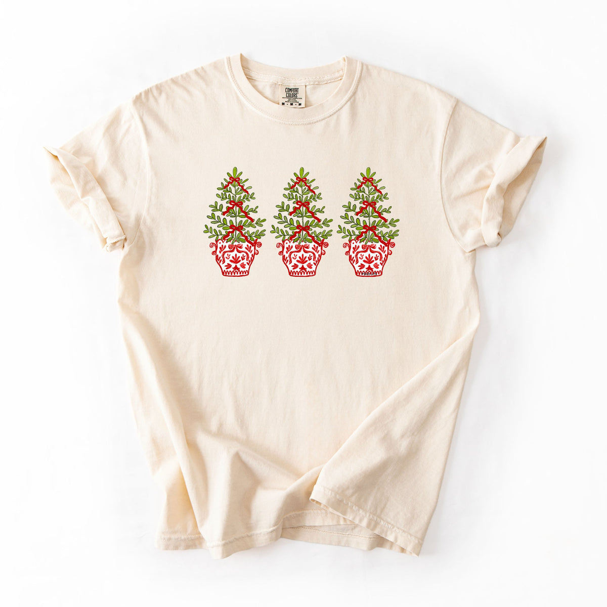 Red White Tree with Bows T-Shirt