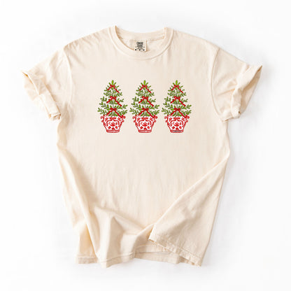 Red White Tree with Bows T-Shirt