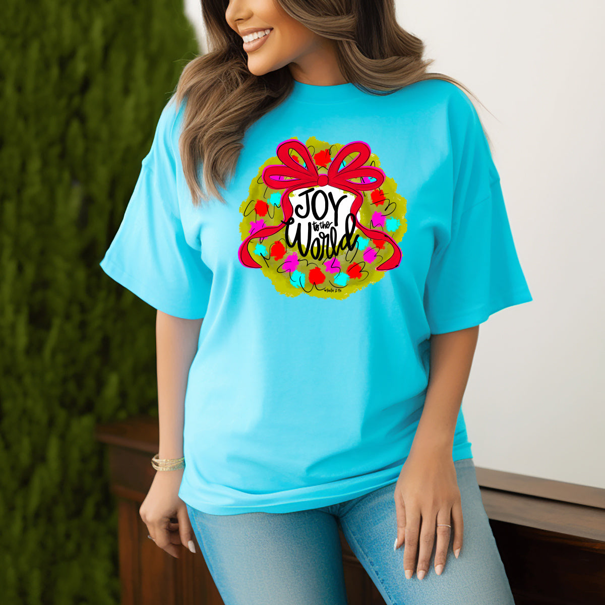 Joy to the World Wreath T-Shirt