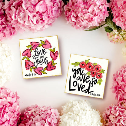 Love Like Jesus Gold Mini Block